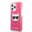 Karl Lagerfeld Choupette Head iPhone 13 Pro Max 6,7" KLHCP13XTPECPI tok, rózsaszín