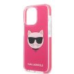 Karl Lagerfeld Choupette Head iPhone 13 Pro Max 6,7" KLHCP13XTPECPI tok, rózsaszín