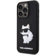 Karl Lagerfeld Rubber Choupette 3D iPhone 14 Pro 6,1" KLHCP14L3DRKHNK, hátlap, tok, fekete