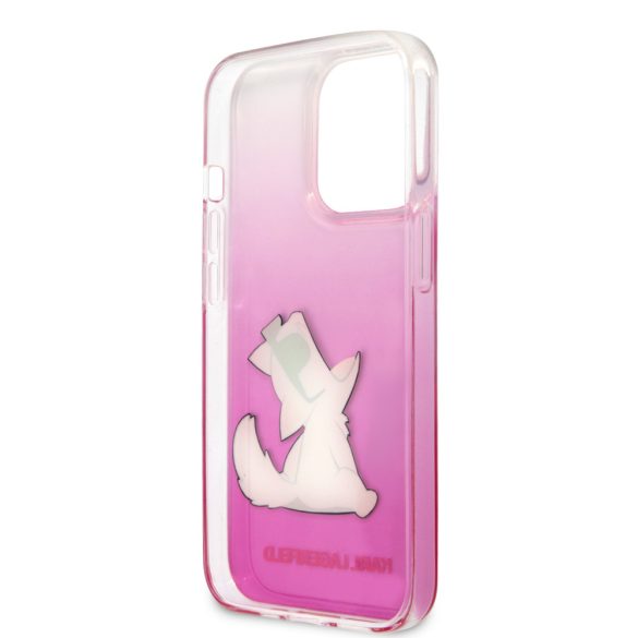 Karl Lagerfeld iPhone 14 Pro Choupette Fun (KLHCP14LCFNRCPI) hátlap, tok, rózsaszín