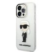 Karl Lagerfeld Ikonik Karl Lagerfeld iPhone 14 Pro 6.1" KLHCP14LHNIKTCT hátlap, tok, átlátszó
