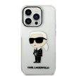 Karl Lagerfeld Ikonik Karl Lagerfeld iPhone 14 Pro 6.1" KLHCP14LHNIKTCT hátlap, tok, átlátszó