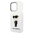 Karl Lagerfeld Ikonik Karl Lagerfeld iPhone 14 Pro 6.1" KLHCP14LHNIKTCT hátlap, tok, átlátszó