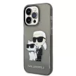 Karl Lagerfeld IML GLIT NFT Karl&Choupette iPhone 14 Pro 6.1" KLHCP14LHNKCTGK, hátlap, tok, fekete