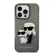 Karl Lagerfeld IML GLIT NFT Karl&Choupette iPhone 14 Pro 6.1" KLHCP14LHNKCTGK, hátlap, tok, fekete