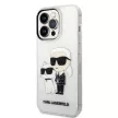 Karl Lagerfeld IML GLIT NFT Karl&Choupette iPhone 14 Pro 6.1" KLHCP14LHNKCTGT hátlap, tok, átlátszó