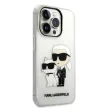 Karl Lagerfeld IML GLIT NFT Karl&Choupette iPhone 14 Pro 6.1" KLHCP14LHNKCTGT hátlap, tok, átlátszó