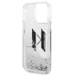 Karl Lagerfeld KLHCP14LLBKLCS Liguid Glitter Big KL Logo iPhone 14 Pro tok, ezüst