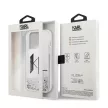 Karl Lagerfeld KLHCP14LLBKLCS Liguid Glitter Big KL Logo iPhone 14 Pro tok, ezüst