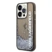 Karl Lagerfeld Translucent Liquid Glitter iPhone 14 Pro 6,1" KLHCP14LLCKVK, hátlap, tok, fekete