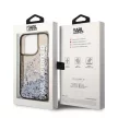 Karl Lagerfeld Translucent Liquid Glitter iPhone 14 Pro 6,1" KLHCP14LLCKVK, hátlap, tok, fekete