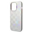 Karl Lagerfeld iPhone 14 Pro Iridescent Monogram (KLHCP14LLGMMSV3) hátlap, tok, ezüst
