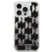 Karl Lagerfeld KLHCP14LLMNMK Liquid Glitter Monogram iPhone 14 Pro 6.1 " hátlap, tok, fekete