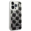 Karl Lagerfeld KLHCP14LLMNMK Liquid Glitter Monogram iPhone 14 Pro 6.1 " hátlap, tok, fekete