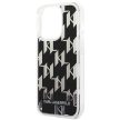 Karl Lagerfeld KLHCP14LLMNMK Liquid Glitter Monogram iPhone 14 Pro 6.1 " hátlap, tok, fekete
