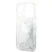 Karl Lagerfeld Liquid Glitter Choupette Head iPhone 14 Pro 6,1" KLHCP14LLNCHCS tok, ezüst