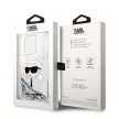 Karl Lagerfeld Liquid Glitter Karl Head iPhone 14 Pro 6,1" KLHCP14LLNKHCH tok, ezüst