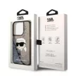 Karl Lagerfeld KLHCP14LLNKHCK Glitter Karl Head iPhone 14 Pro 6.1", hátlap, tok, fekete