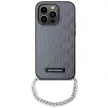 Karl Lagerfeld KLHCP14LSACKLHPG Saffiano Monogram Chain iPhone 14 Pro 6.1", hátlap, tok, ezüst