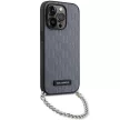 Karl Lagerfeld KLHCP14LSACKLHPG Saffiano Monogram Chain iPhone 14 Pro 6.1", hátlap, tok, ezüst
