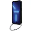 Karl Lagerfeld KLHCP14LSACKLHPG Saffiano Monogram Chain iPhone 14 Pro 6.1", hátlap, tok, ezüst