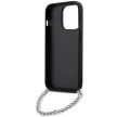 Karl Lagerfeld KLHCP14LSACKLHPG Saffiano Monogram Chain iPhone 14 Pro 6.1", hátlap, tok, ezüst