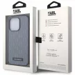 Karl Lagerfeld KLHCP14LSACKLHPG Saffiano Monogram Chain iPhone 14 Pro 6.1", hátlap, tok, ezüst