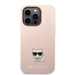 Karl Lagerfeld iPhone 14 Pro Liquid Silicone Choupette (KLHCP14LSLCTPI) hátlap, tok, rózsaszín