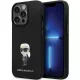 Karl Lagerfeld Silicone Ikonik Metal Pin iPhone 14 Pro 6,1" KLHCP14LSMHKNPK tok, fekete