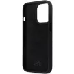 Karl Lagerfeld Silicone Ikonik Metal Pin iPhone 14 Pro 6,1" KLHCP14LSMHKNPK tok, fekete