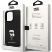 Karl Lagerfeld Silicone Ikonik Metal Pin iPhone 14 Pro 6,1" KLHCP14LSMHKNPK tok, fekete