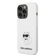 Karl Lagerfeld iPhone 14 Pro Silicone Choupette (KLHCP14LSNCHBCH) hátlap, tok, fehér