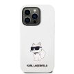 Karl Lagerfeld iPhone 14 Pro Silicone Choupette (KLHCP14LSNCHBCH) hátlap, tok, fehér