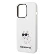 Karl Lagerfeld iPhone 14 Pro Silicone Choupette (KLHCP14LSNCHBCH) hátlap, tok, fehér