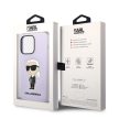 Karl Lagerfeld iPhone 14 Pro Silicone Iconic (KLHCP14LSNIKBCU) hátlap, tok, lila
