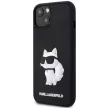 Karl Lagerfeld KLHCP14M3DRKHNK Rubber Choupette 3D iPhone 14 Plus/15 Plus 6.7", hátlap, tok, fekete