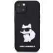 Karl Lagerfeld KLHCP14M3DRKHNK Rubber Choupette 3D iPhone 14 Plus/15 Plus 6.7", hátlap, tok, fekete