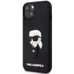 Karl Lagerfeld Saffiano Mono Patch Ikonik NFT iPhone 14 Plus 6,7" KLHCP14M3DRKINK tok, fekete