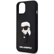 Karl Lagerfeld Saffiano Mono Patch Ikonik NFT iPhone 14 Plus 6,7" KLHCP14M3DRKINK tok, fekete