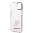 Karl Lagerfeld iPhone 14 Plus Transparent Choupette Body (KLHCP14MCTTRI) hátlap, tok, rózsaszín