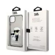 Karl Lagerfeld KLHCP14MHNKCTGK Glitter Karl&Choupette iPhone 14 Plus/15 Plus 6,7", hátlap, tok, fekete
