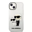 Karl Lagerfeld KLHCP14MHNKCTGT Glitter Karl&Choupette iPhone 14 Plus/15 Plus 6,7" hátlap, tok, átlátszó
