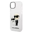 Karl Lagerfeld KLHCP14MHNKCTGT Glitter Karl&Choupette iPhone 14 Plus/15 Plus 6,7" hátlap, tok, átlátszó