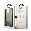 Karl Lagerfeld KLHCP14MLCKVK iPhone 14 Plus/15 Plus 6,7", hátlap, tok, fekete Liquid Glitter Elong