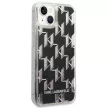 Karl Lagerfeld KLHCP14MLMNMK Liquid Glitter Monogram iPhone 14 Plus/15 Plus 6,7" tok, fekete