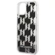 Karl Lagerfeld KLHCP14MLMNMK Liquid Glitter Monogram iPhone 14 Plus/15 Plus 6,7" tok, fekete