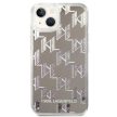 Karl Lagerfeld KLHCP14MLMNMS Liquid Glitter Monogram iPhone 14 Plus/15 Plus 6,7" hátlap, tok, ezüst