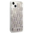 Karl Lagerfeld KLHCP14MLMNMS Liquid Glitter Monogram iPhone 14 Plus/15 Plus 6,7" hátlap, tok, ezüst