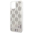 Karl Lagerfeld KLHCP14MLMNMS Liquid Glitter Monogram iPhone 14 Plus/15 Plus 6,7" hátlap, tok, ezüst