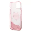 Karl Lagerfeld Liquid Glitter NFT Choupette Head iPhone 14 Plus 6,7" KLHCP14MLNCHCP, hátlap, tok, rózsaszín